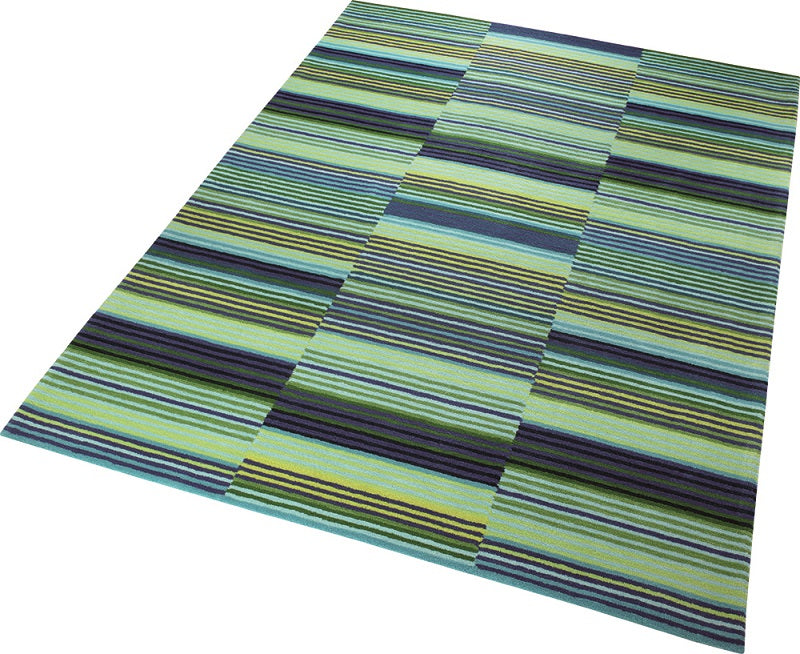 Esprit Teppich Grün Blau Kurzflor "Colorpop"
