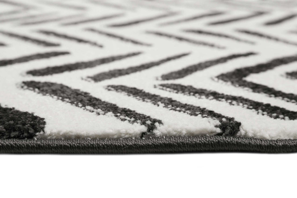 Esprit Teppich Weiß Schwarz Kurzflor "Congo"