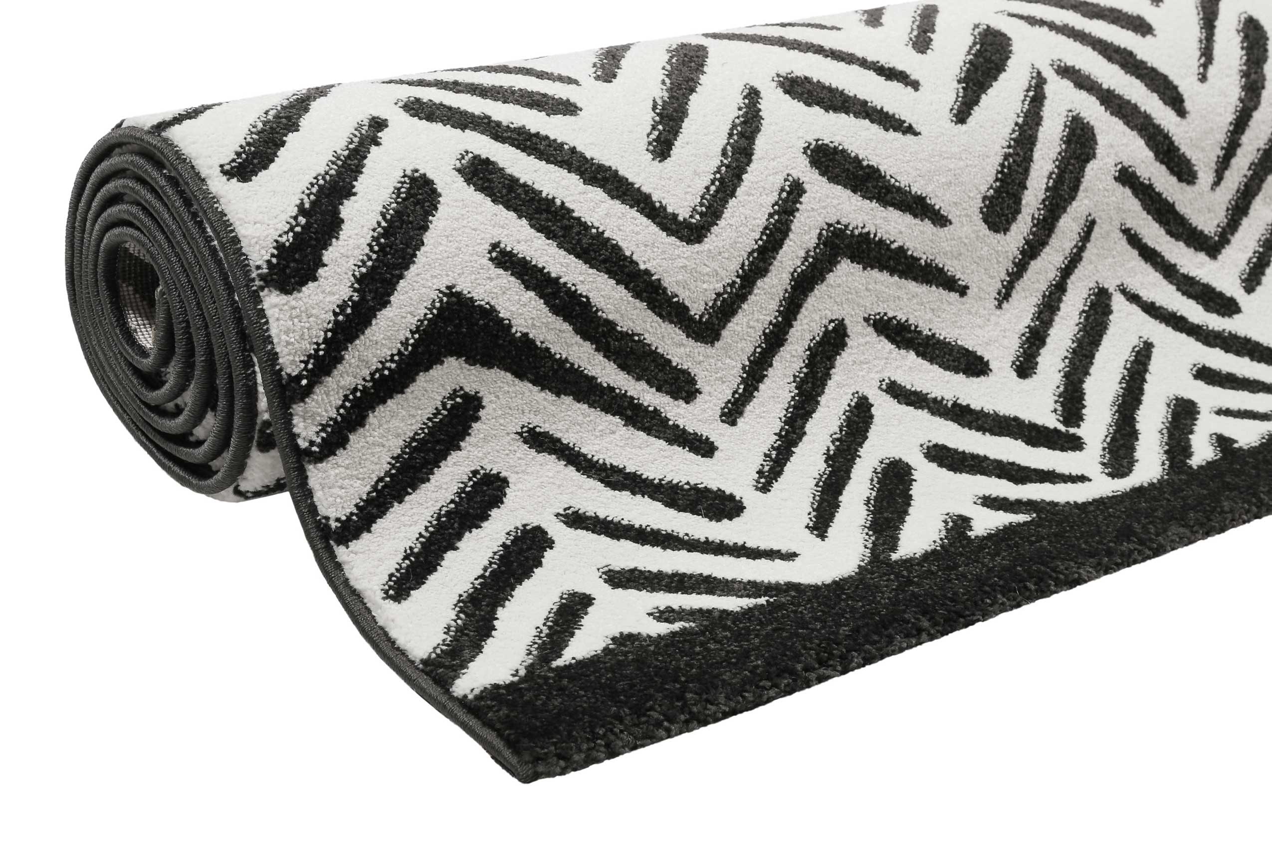 Esprit Teppich Weiß Schwarz Kurzflor "Congo"