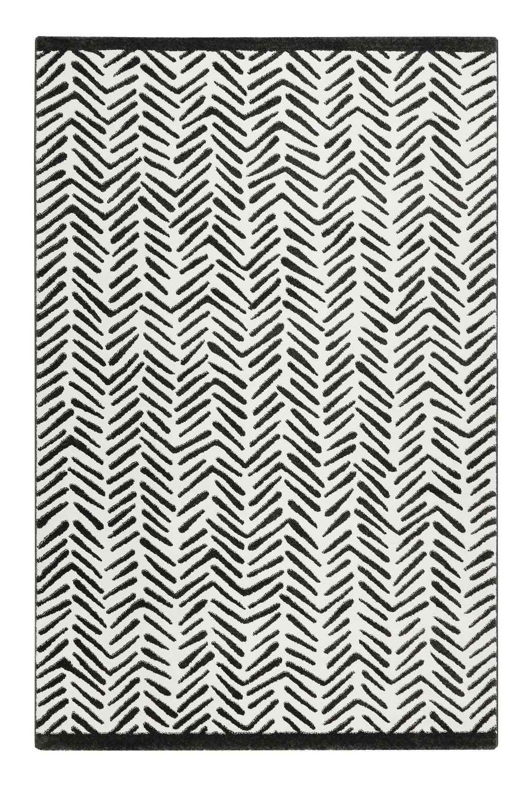 Esprit Teppich Weiß Schwarz Kurzflor "Congo"