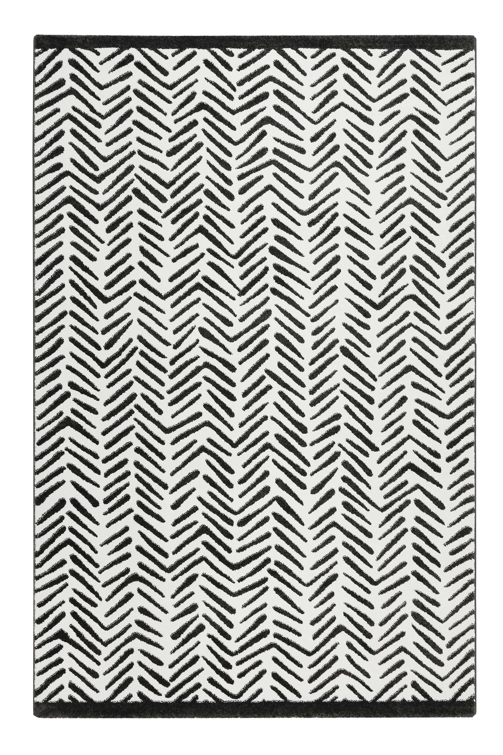 Esprit Teppich Weiß Schwarz Kurzflor "Congo"