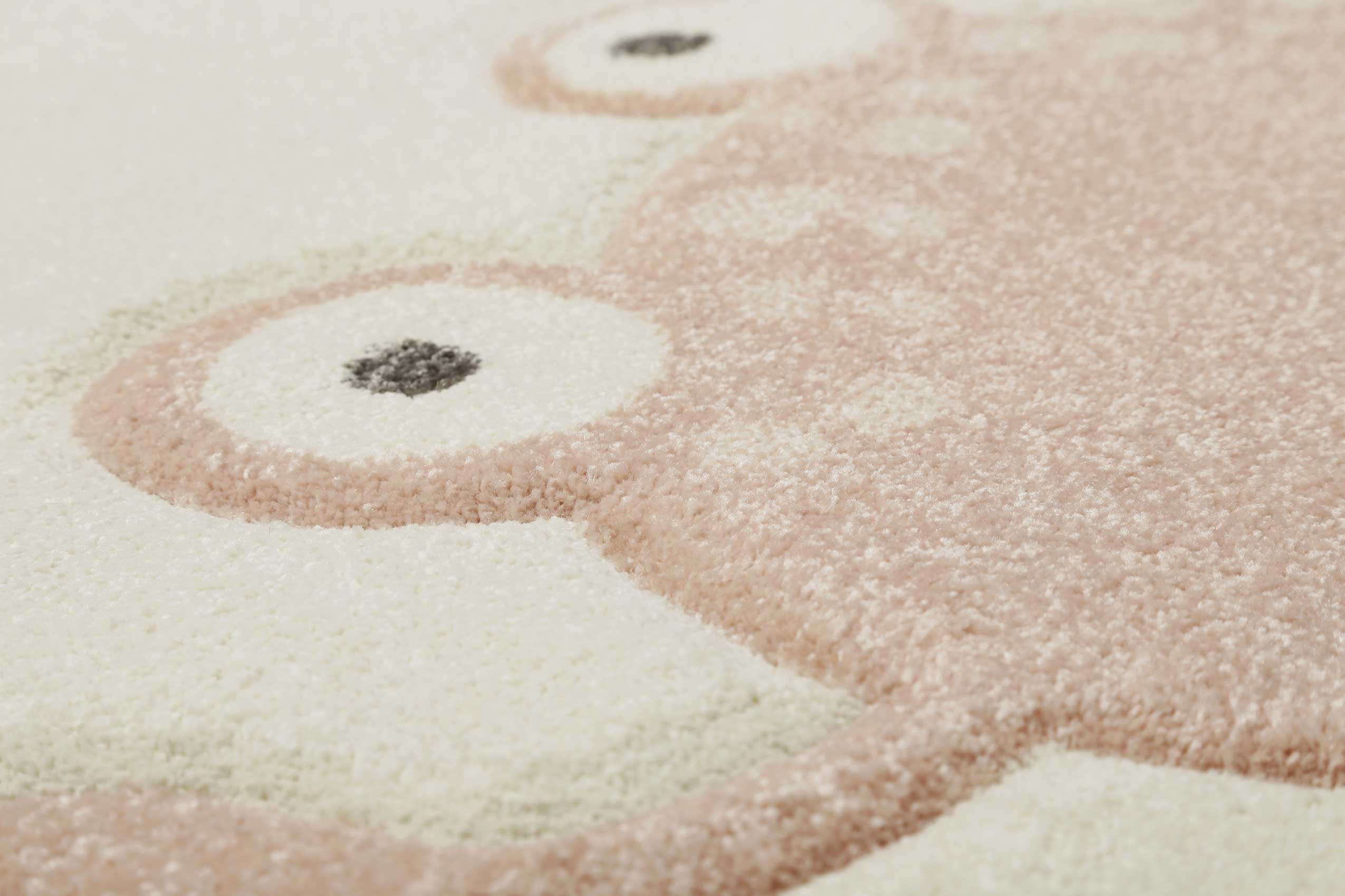 Esprit Kinderteppich Creme Weiß Rosa "CRAB"