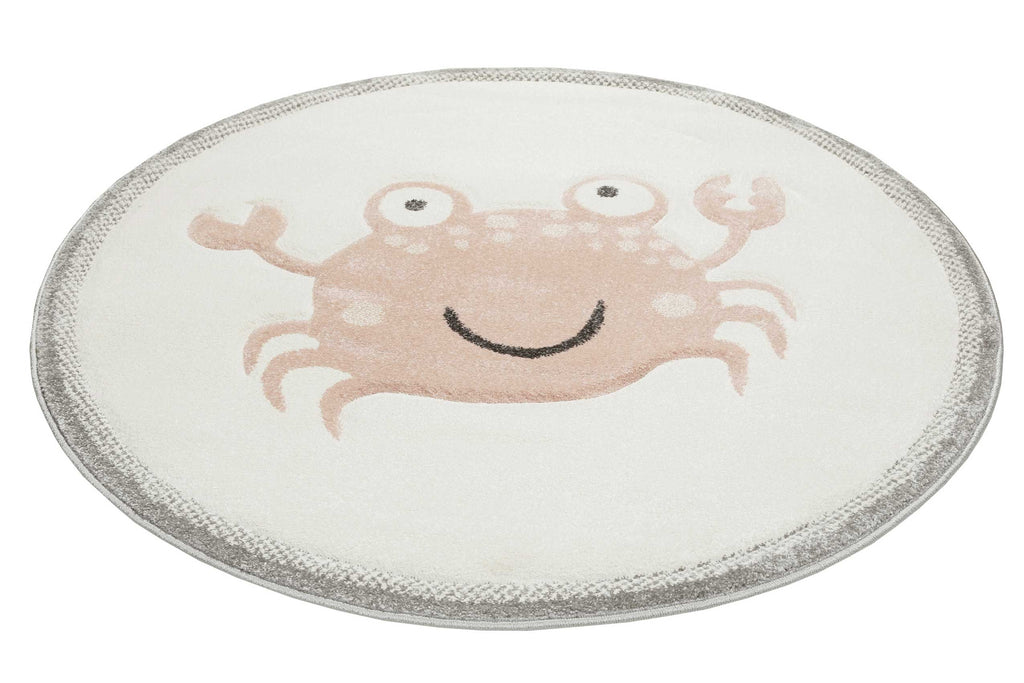 Esprit Kinderteppich Creme Weiß Rosa "CRAB"