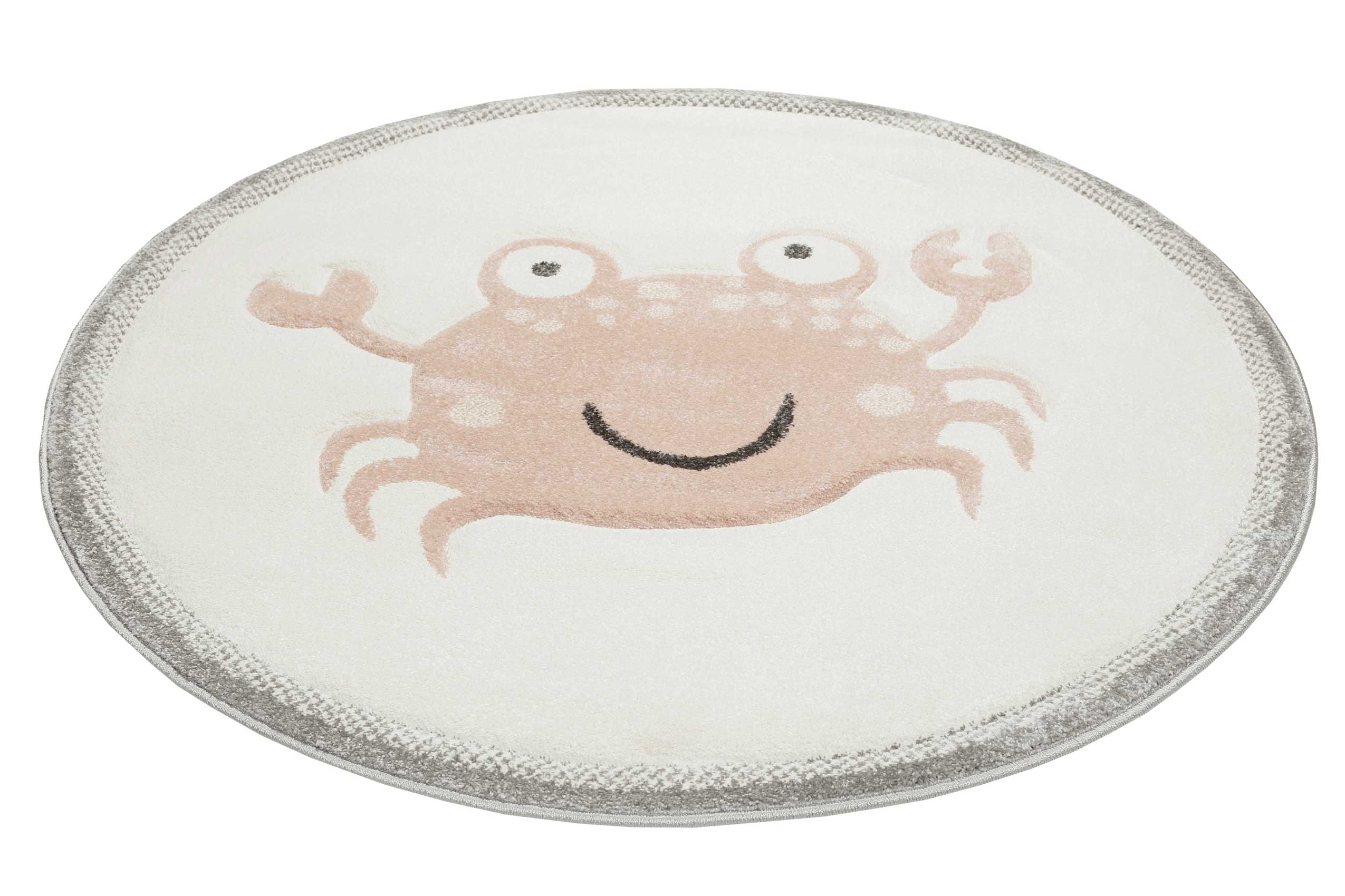 Esprit Kinderteppich Creme Weiß Rosa "CRAB"