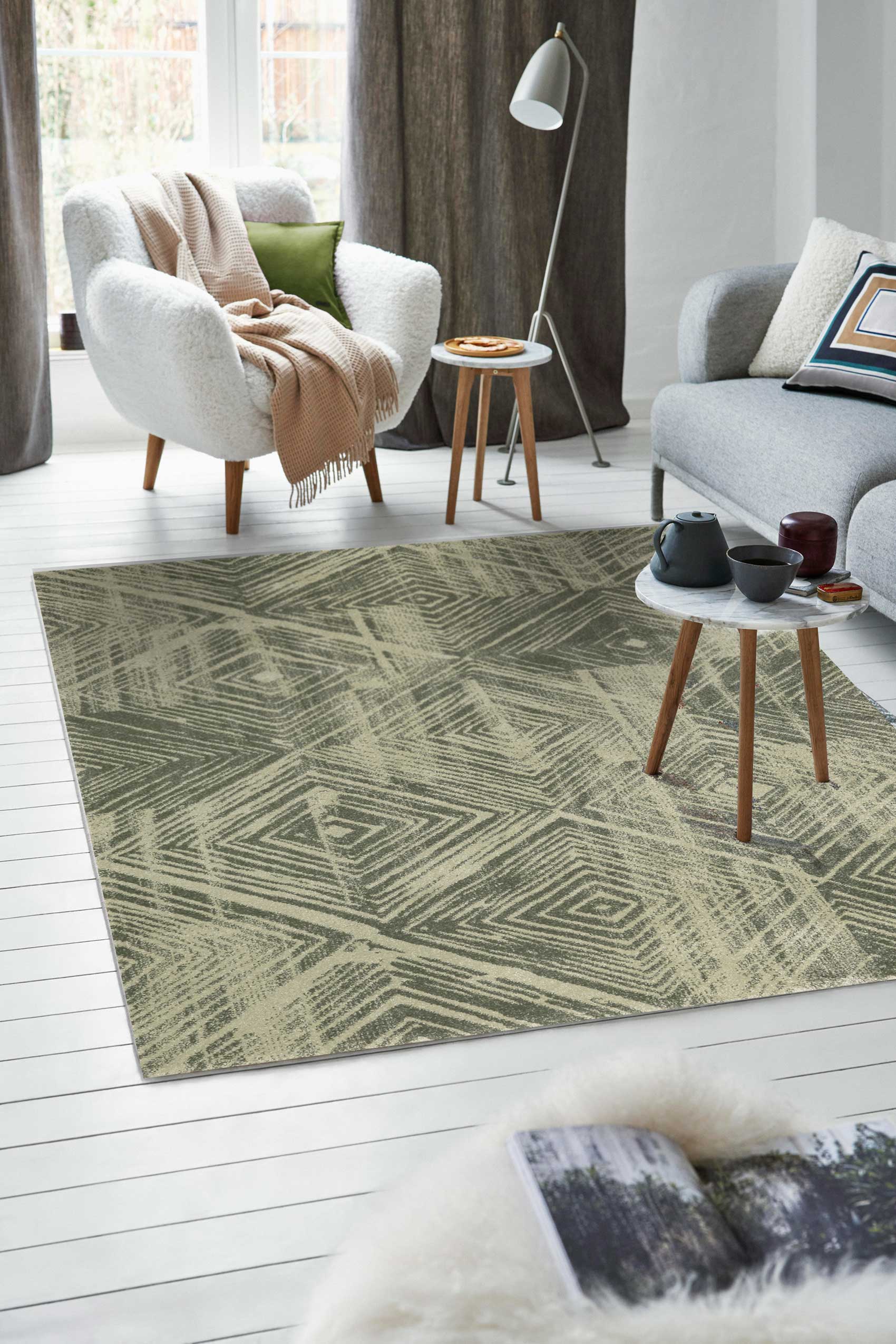 Esprit Teppich Salbeigrün Kurzflor "Cuba"