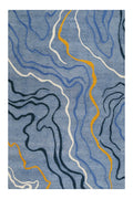 Esprit Kurzflor Teppich Blau "Drive"