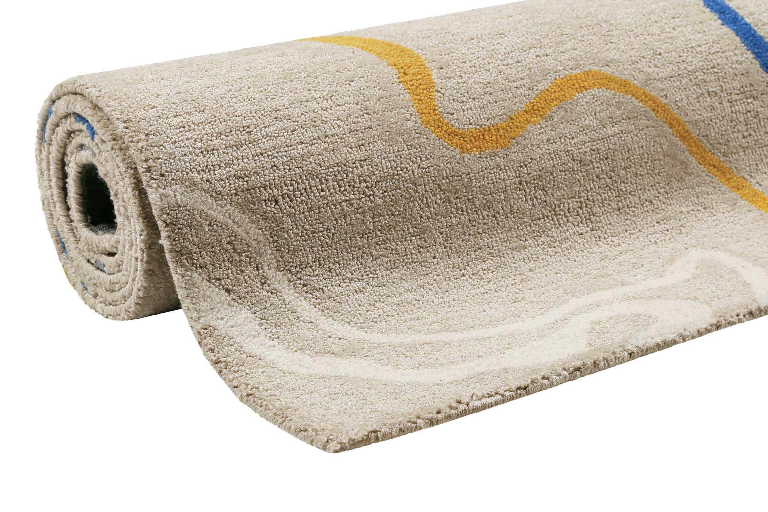 Esprit Kurzflor Teppich Creme Beige "Drive"