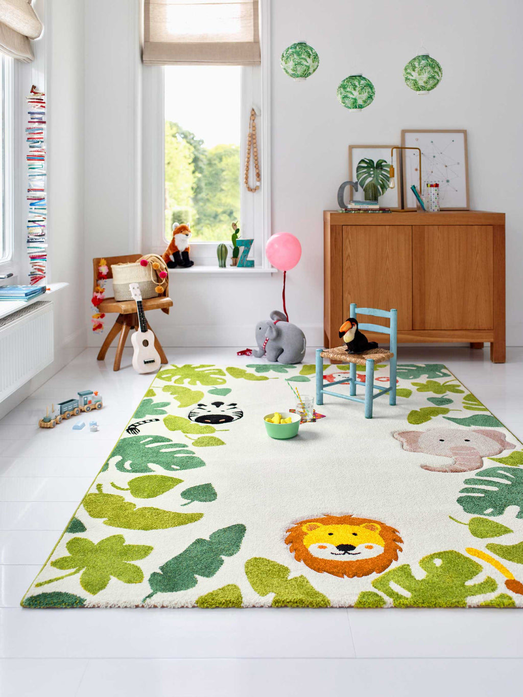 Esprit Kinderteppich Beige Grün "E-Safari"