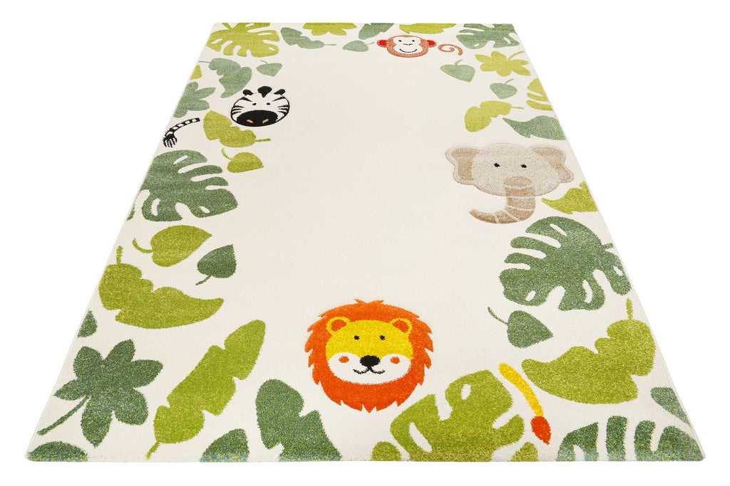 Esprit Kinderteppich Beige Grün "E-Safari"