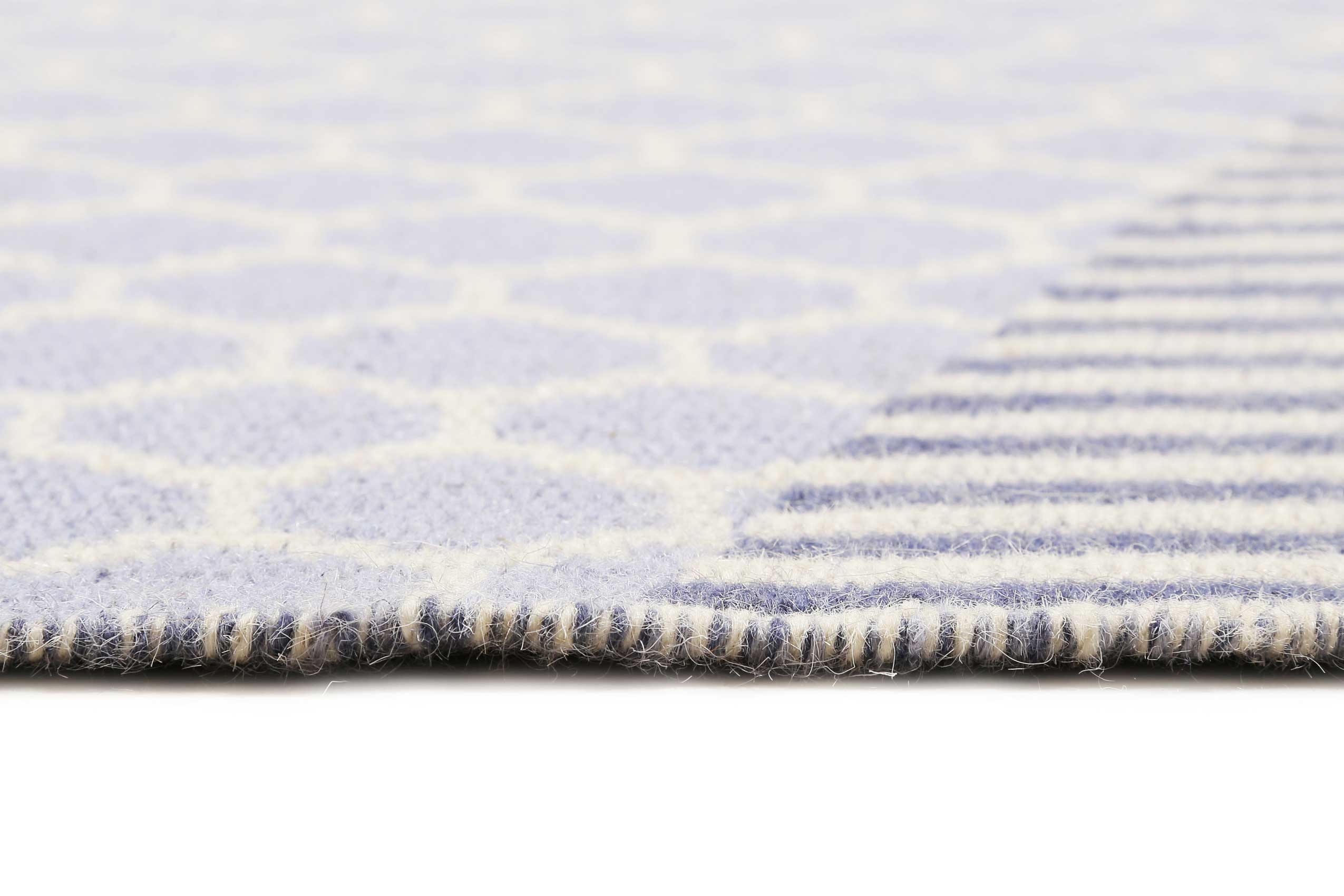 Esprit Kelim Teppich Hellblau aus Wolle "East Atlanta"