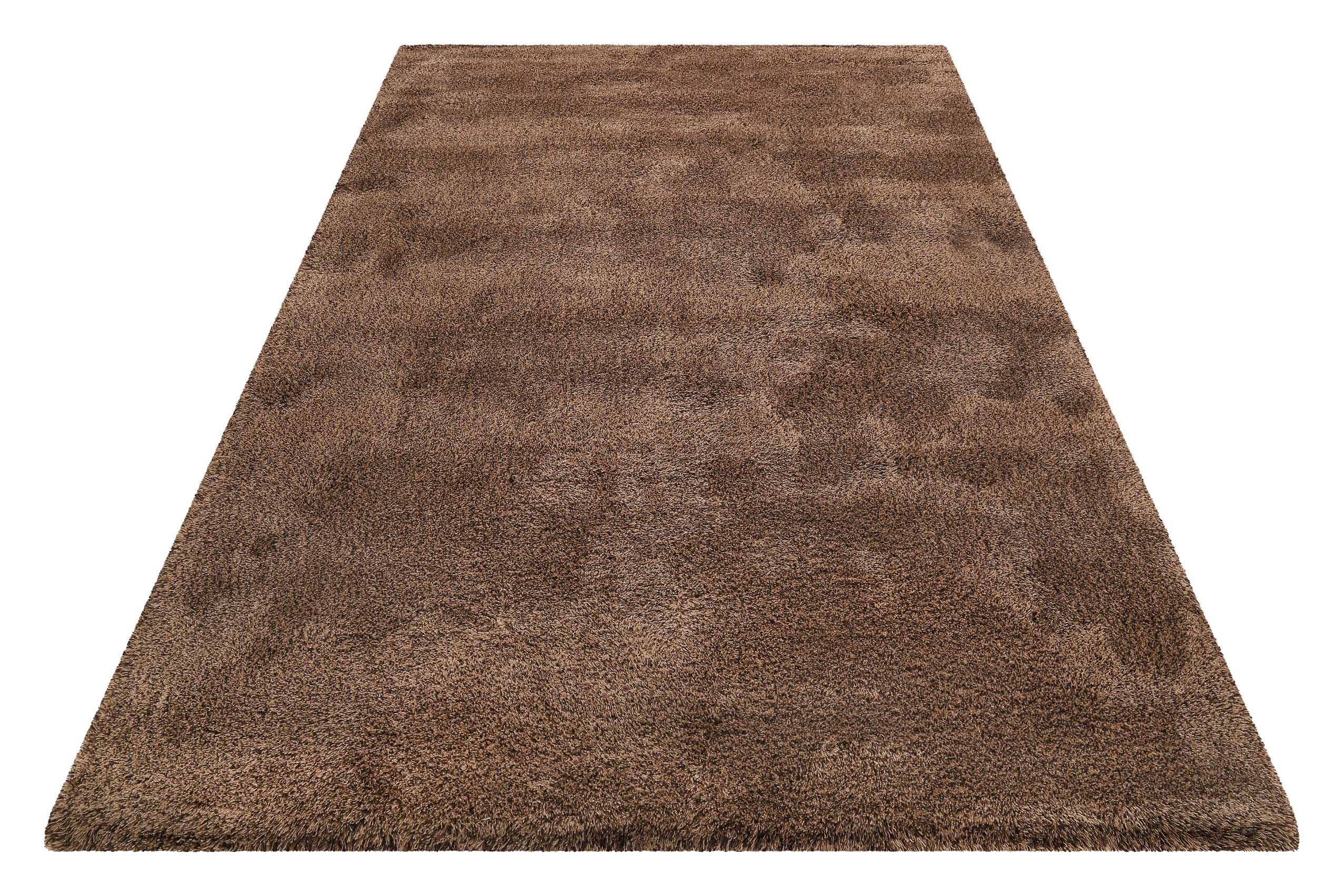 Esprit Wollteppich Braun meliert Hochflor "Essentials"