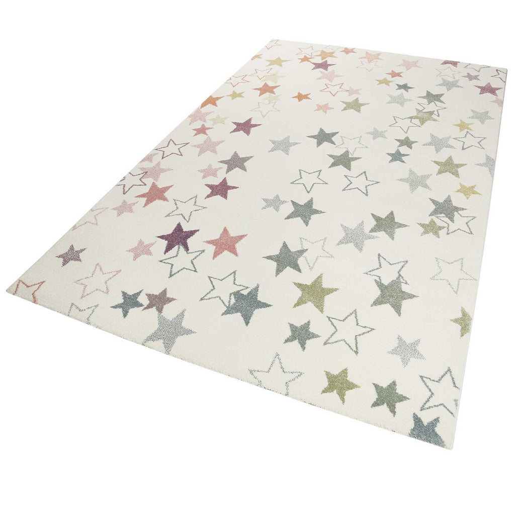Esprit Kinder Teppich beige rosa grün blau flieder "Esterya"