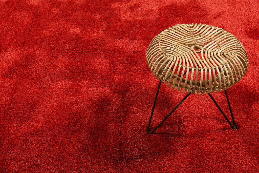 Esprit Wollteppich Rot meliert Hochflor "Ethnic Mix"