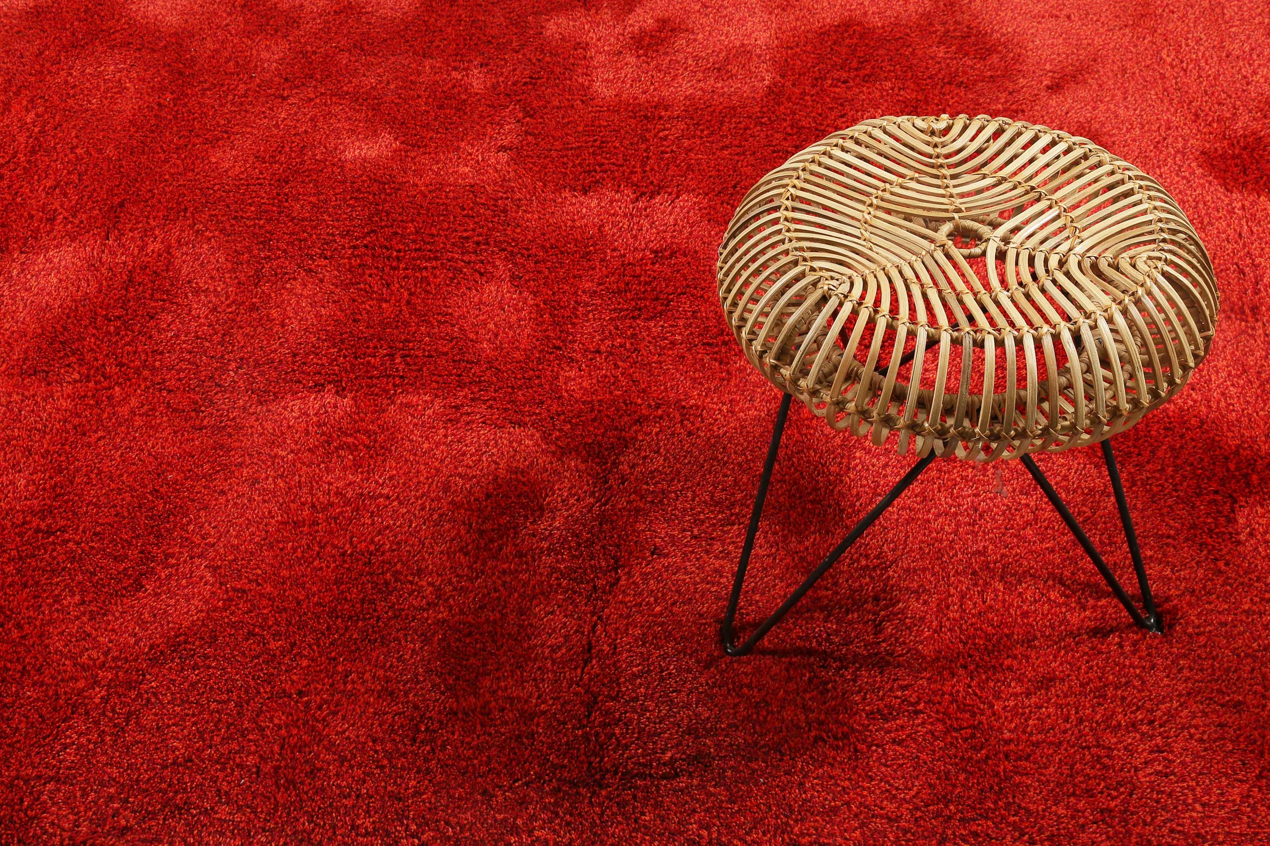 Esprit Wollteppich Rot meliert Hochflor "Ethnic Mix"