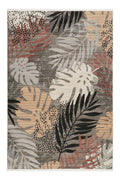Esprit Teppich grau beige rot  Kurzflor "Florence"