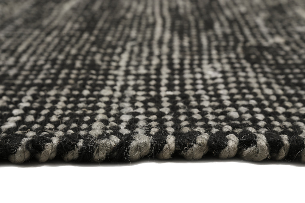 Esprit Kelim Teppich Grau Schwarz aus Jute & Wolle "Gobi"