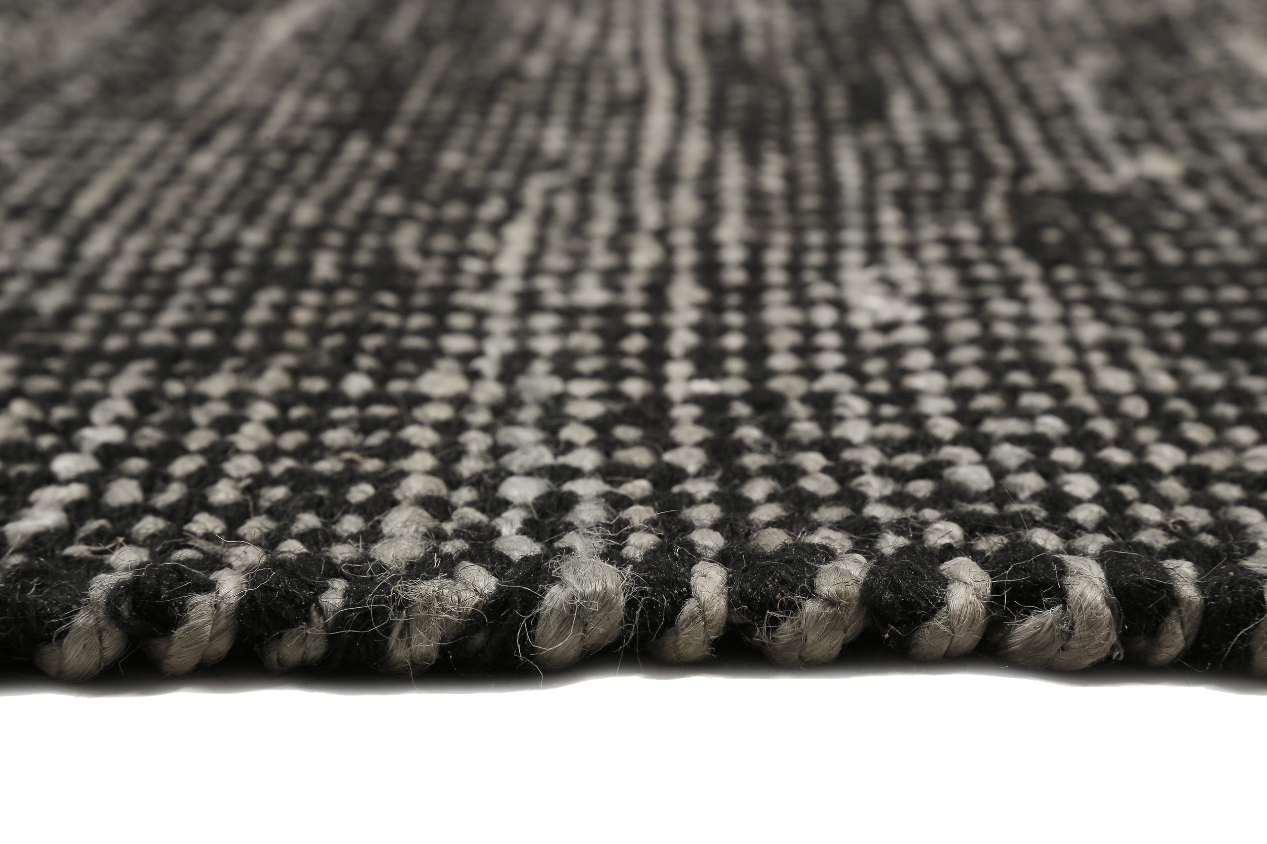Esprit Kelim Teppich Grau Schwarz aus Jute & Wolle "Gobi"