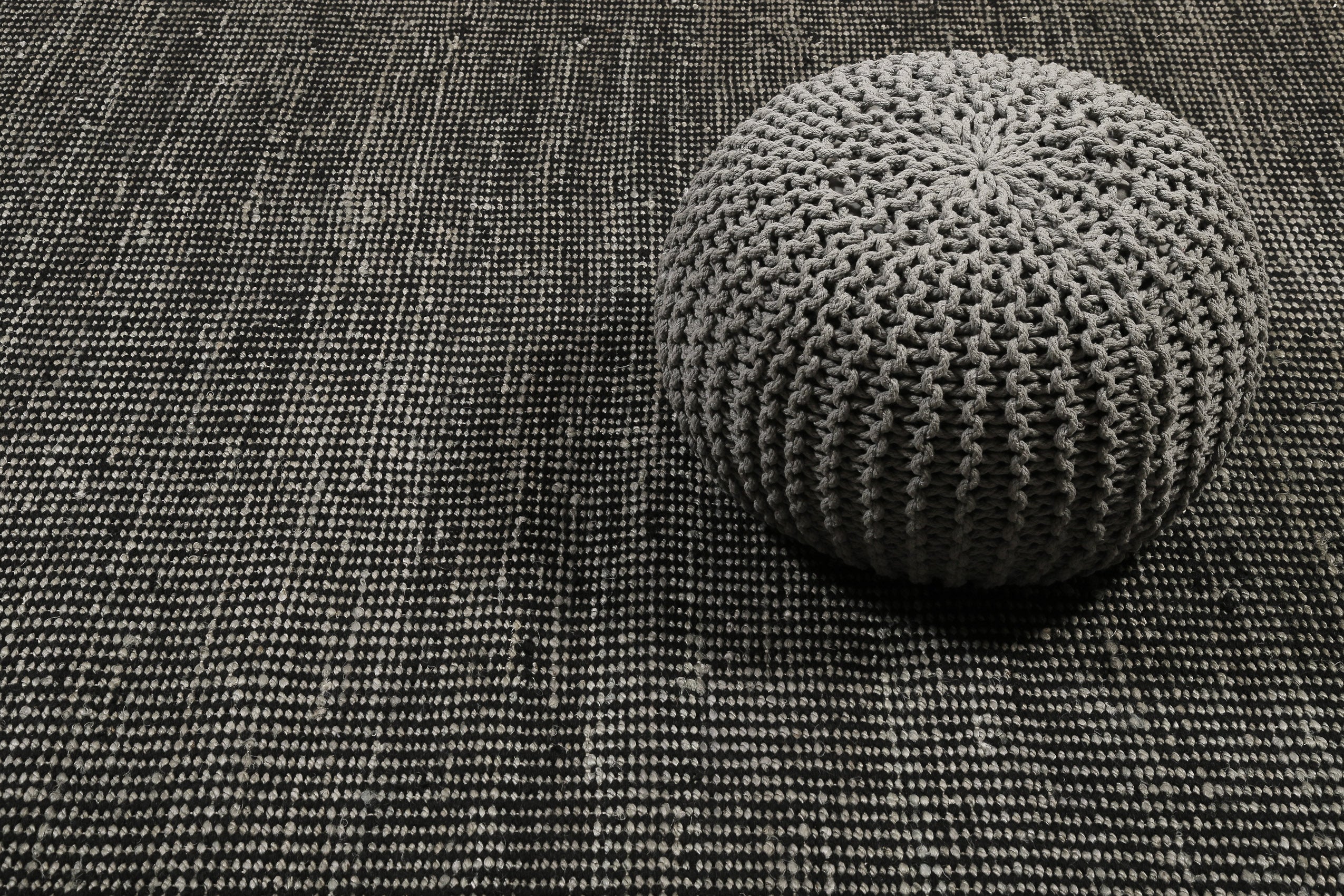 Esprit Kelim Teppich Grau Schwarz aus Jute & Wolle "Gobi"