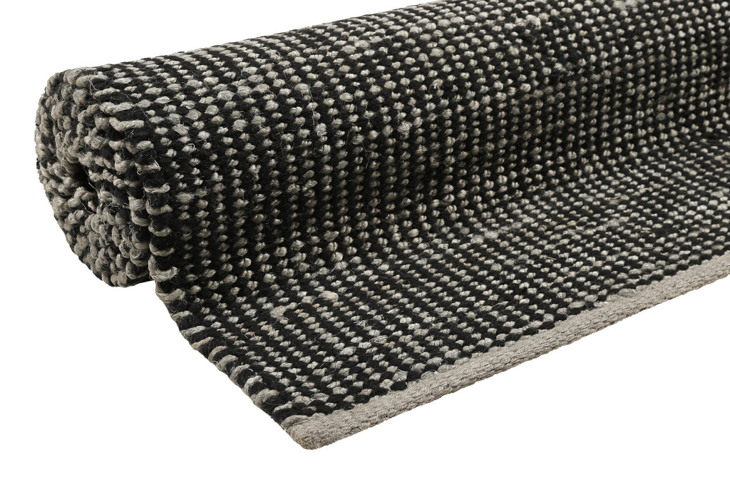 Esprit Kelim Teppich Grau Schwarz aus Jute & Wolle "Gobi"