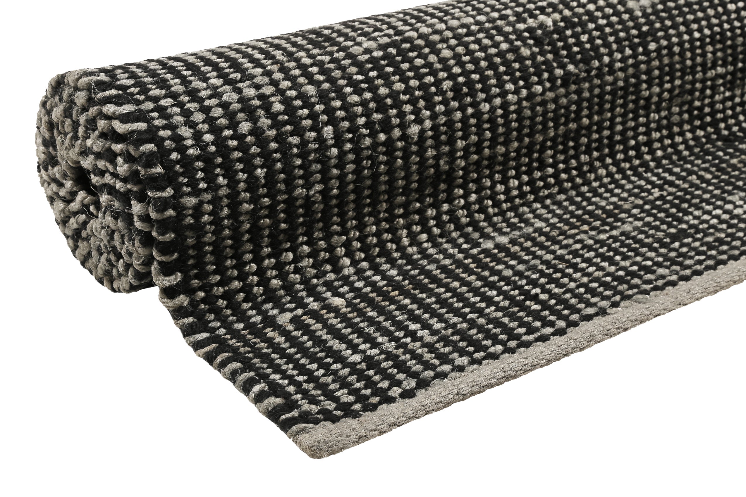 Esprit Kelim Teppich Grau Schwarz aus Jute & Wolle "Gobi"
