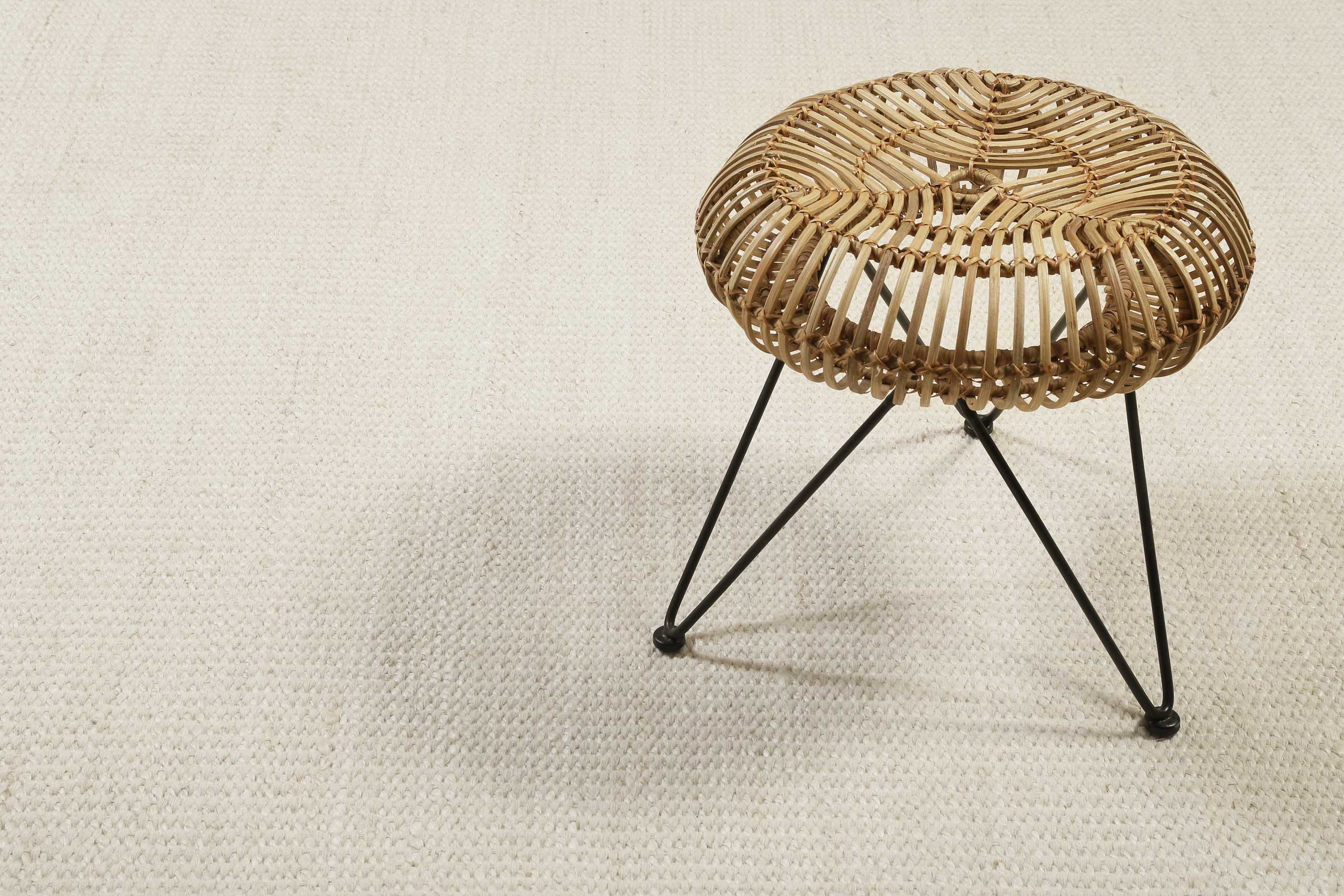 Esprit Kelim Teppich Rund Creme Weiß aus Jute & Wolle "Gobi"