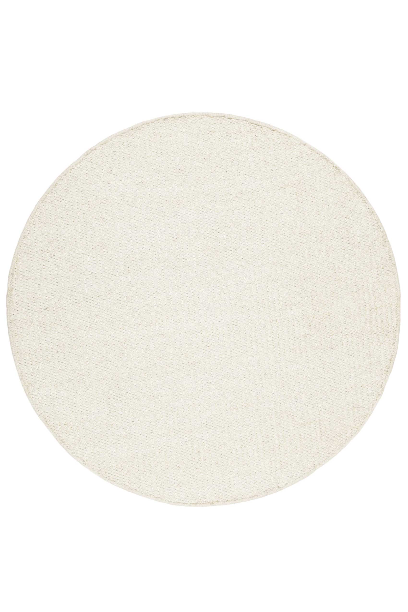 Esprit Kelim Teppich Rund Creme Weiß aus Jute & Wolle "Gobi"