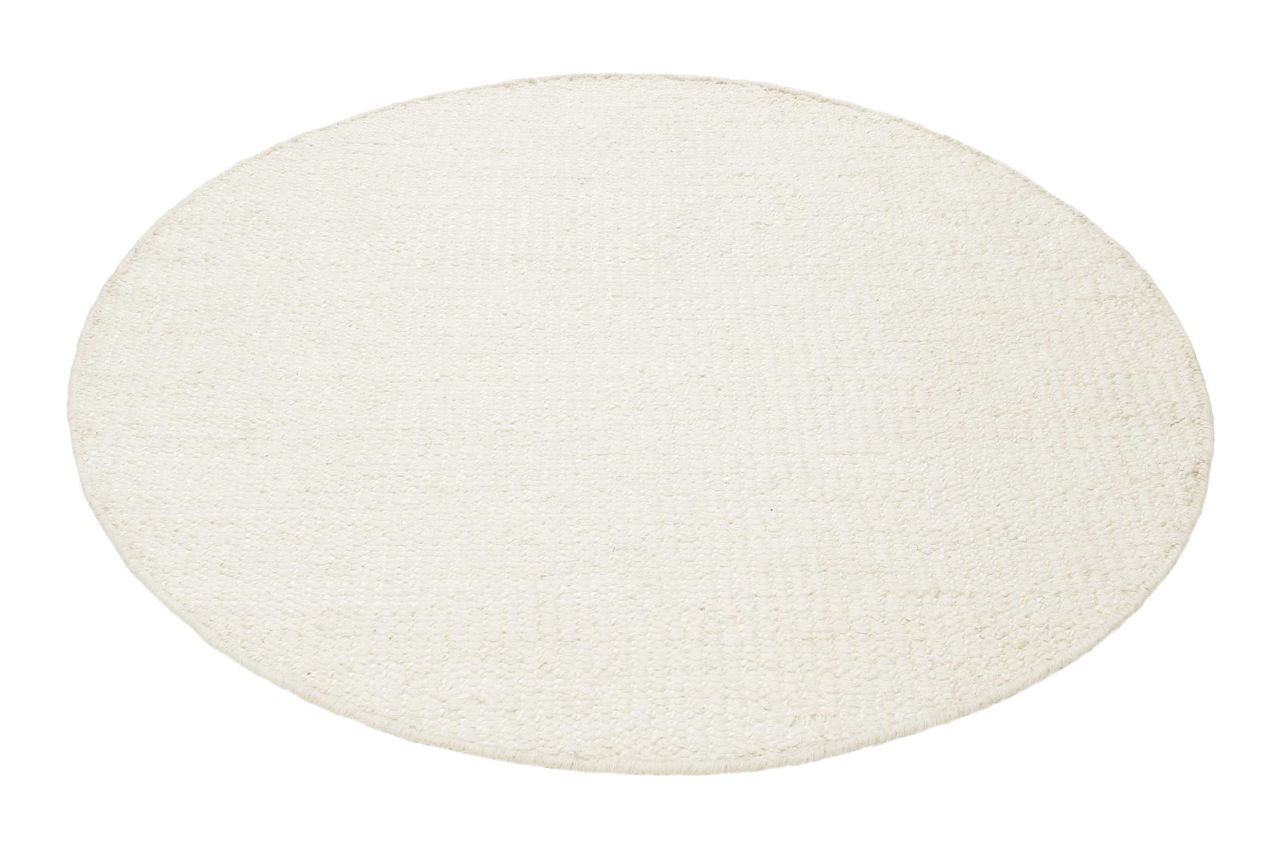 Esprit Kelim Teppich Rund Creme Weiß aus Jute & Wolle "Gobi"