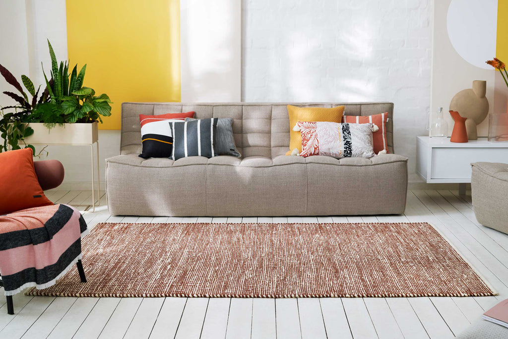 Esprit Kelim Teppich Rotbraun Beige aus Jute & Wolle "Gobi"