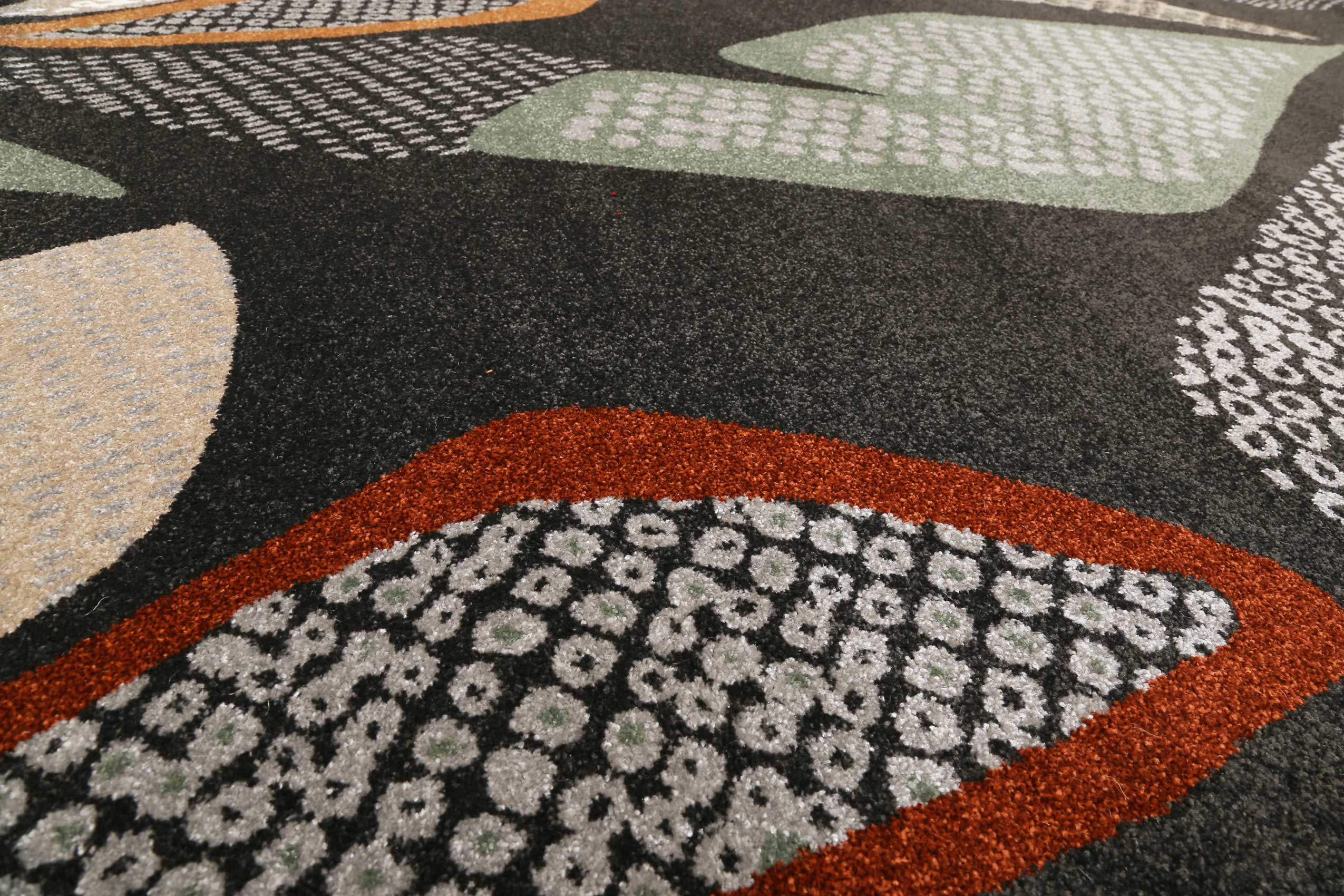 Esprit Teppich Anthrazit Bunt Kurzflor "Hazel"