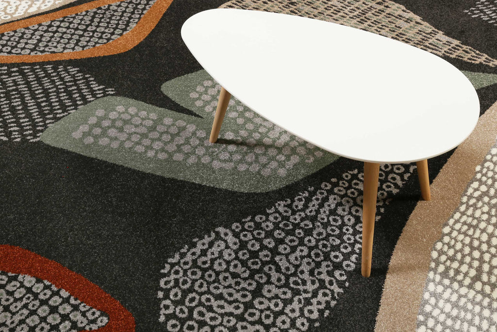 Esprit Teppich Anthrazit Bunt Kurzflor "Hazel"