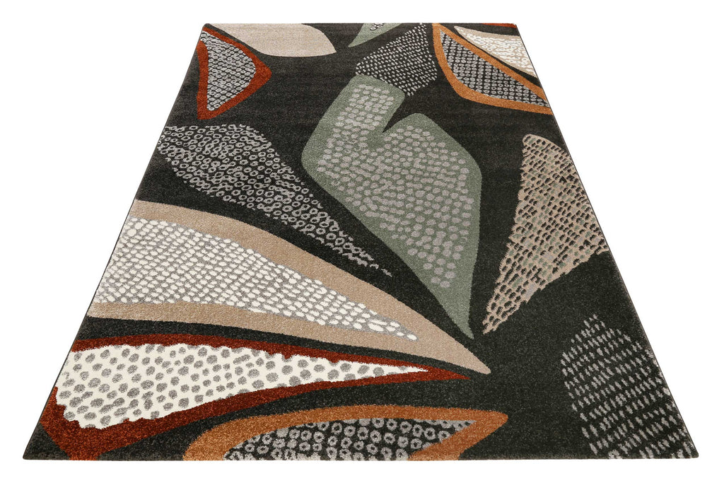 Esprit Teppich Anthrazit Bunt Kurzflor "Hazel"