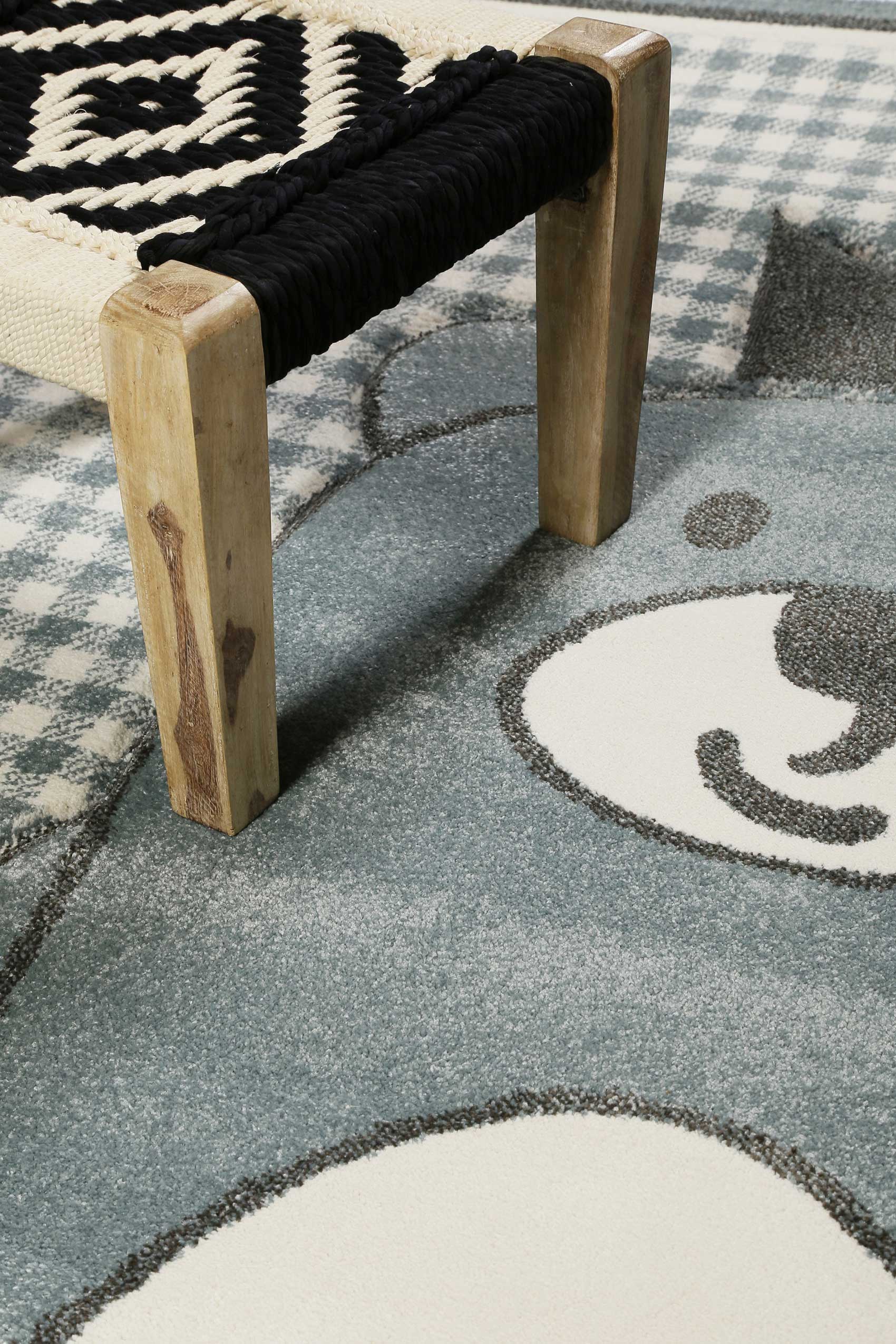 Esprit Kinderteppich Grau Blau "Henry"