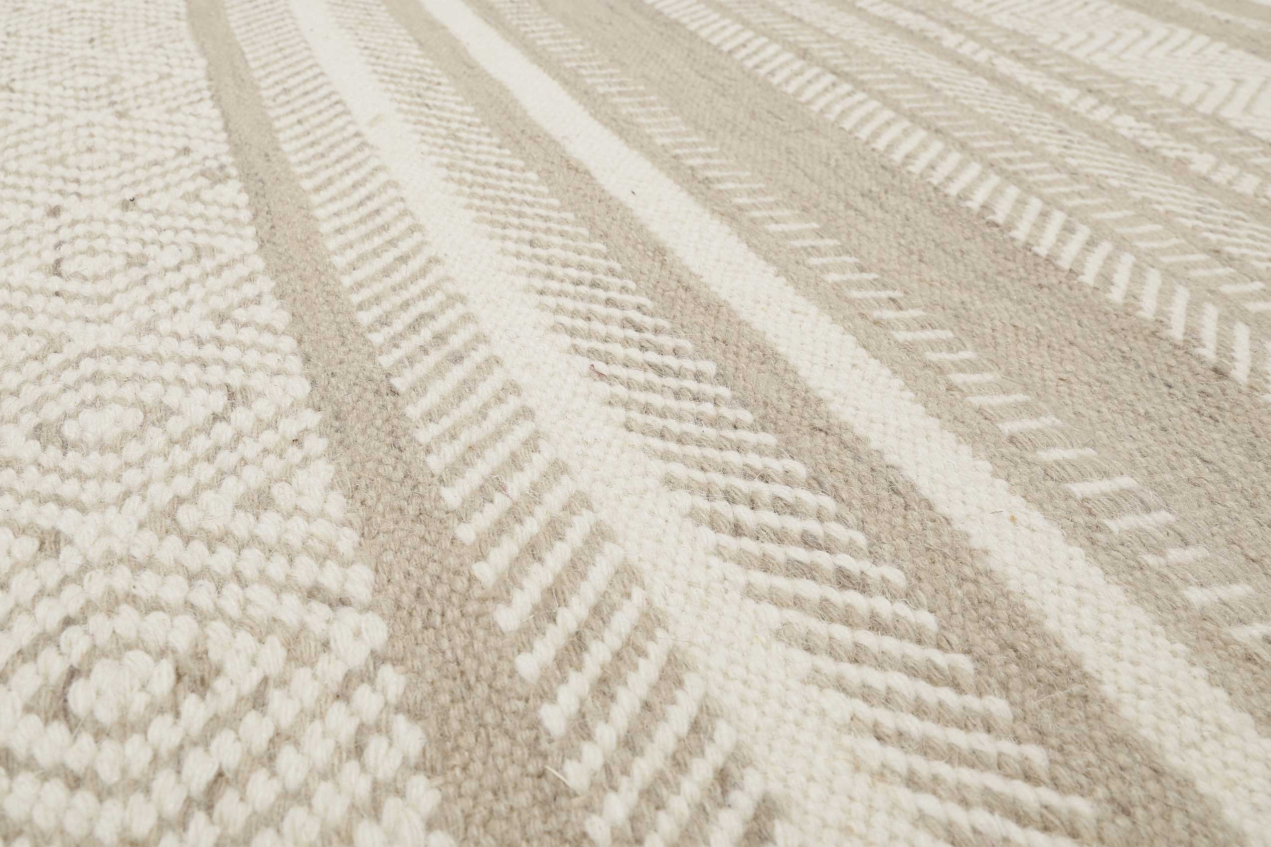 Esprit Kelim Teppich Beige Sand aus Wolle "Hudson"
