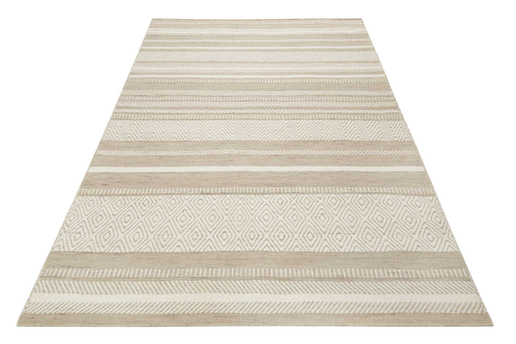 Esprit Kelim Teppich Beige Sand aus Wolle "Hudson"