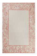 Esprit Kelim Teppich Beige Rot aus Wolle "Kayla Border"