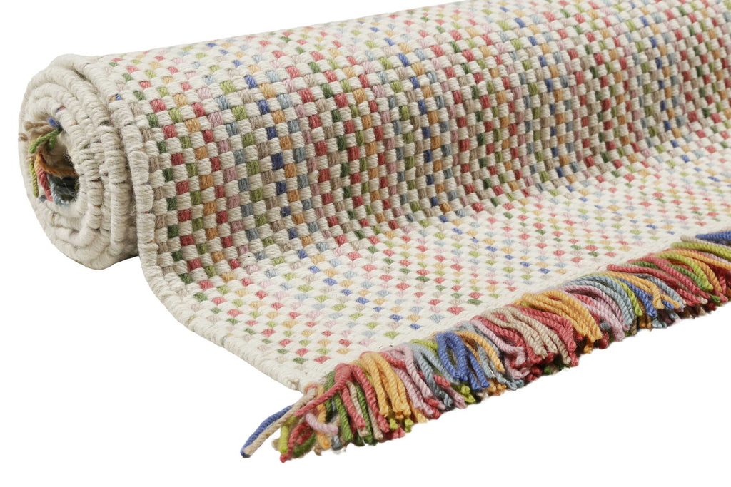 Esprit Kelim Teppich Bunt aus Wolle "Kids Durrie"