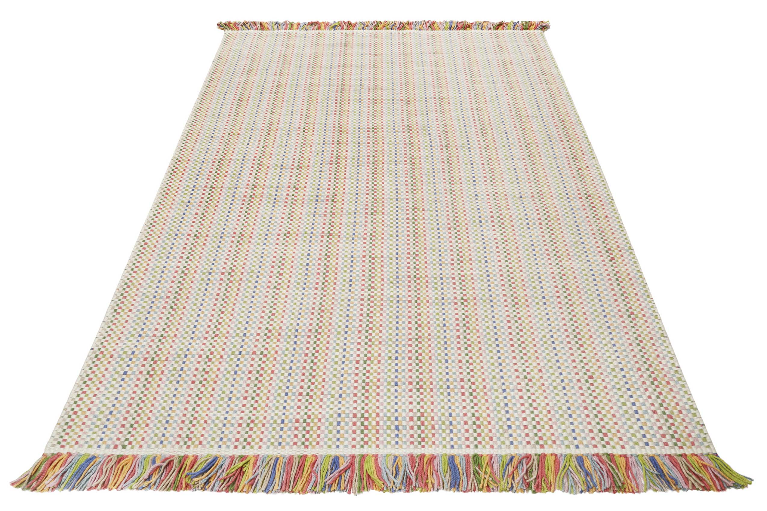 Esprit Kelim Teppich Bunt aus Wolle "Kids Durrie"
