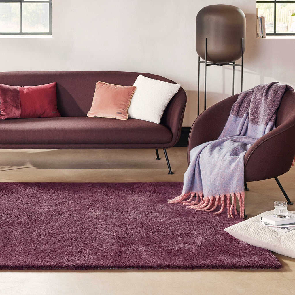 Esprit Teppich Bordeaux Hochflor "Loft"