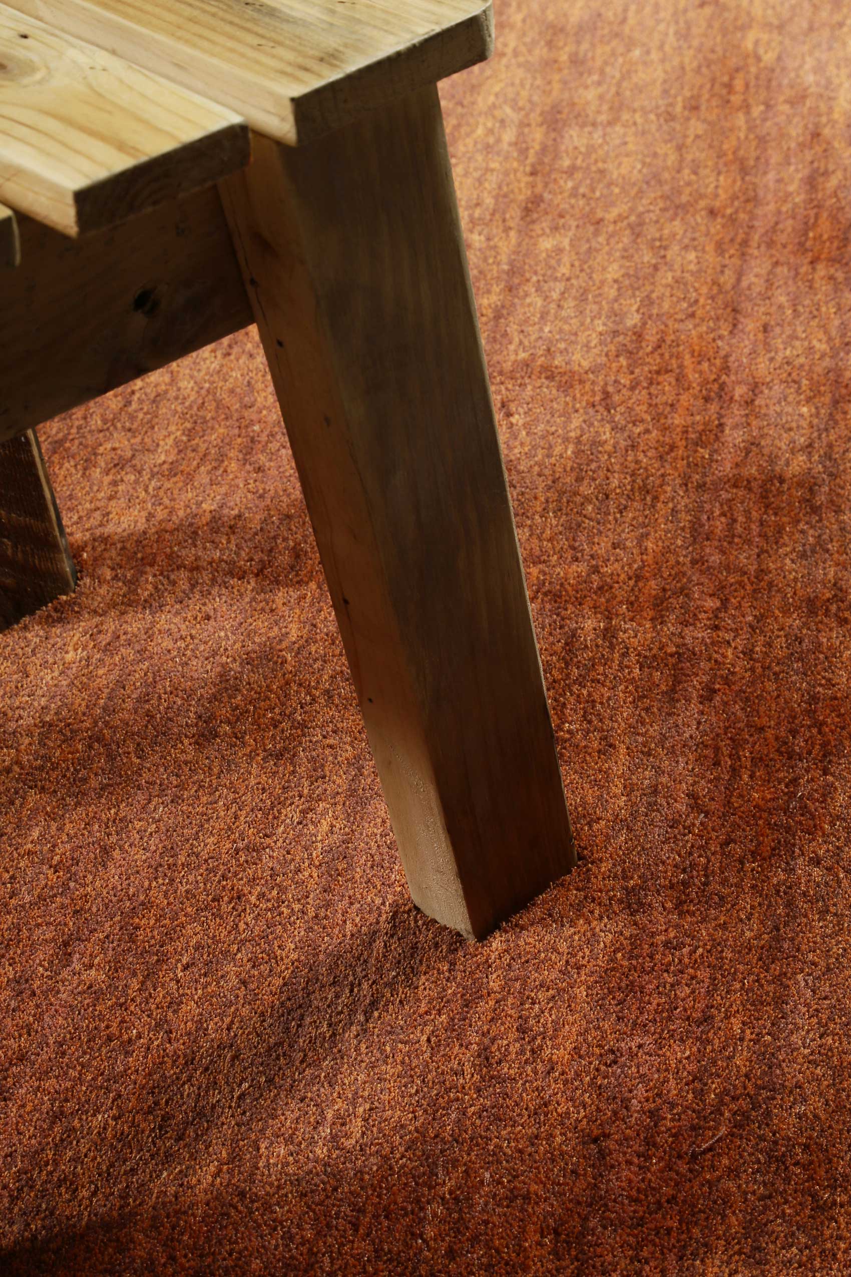 Esprit Teppich Rost Rot Hochflor "Loft"
