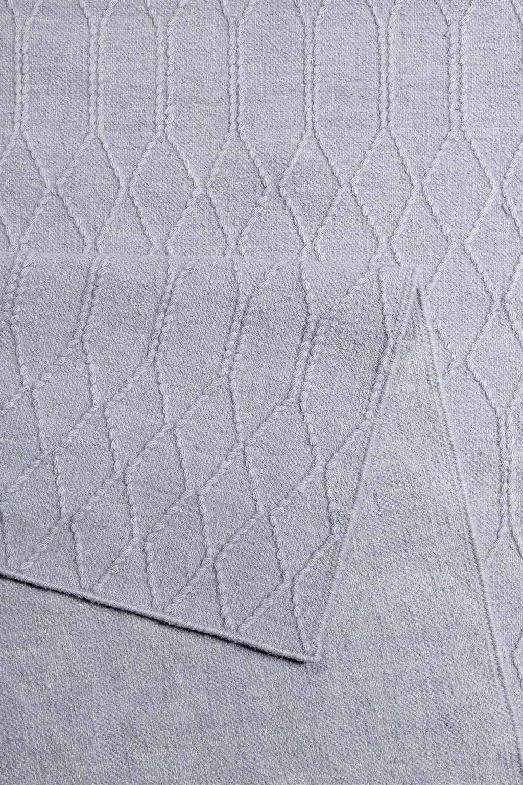 Esprit Kelim Teppich Hellblau aus Wolle "Lotte"