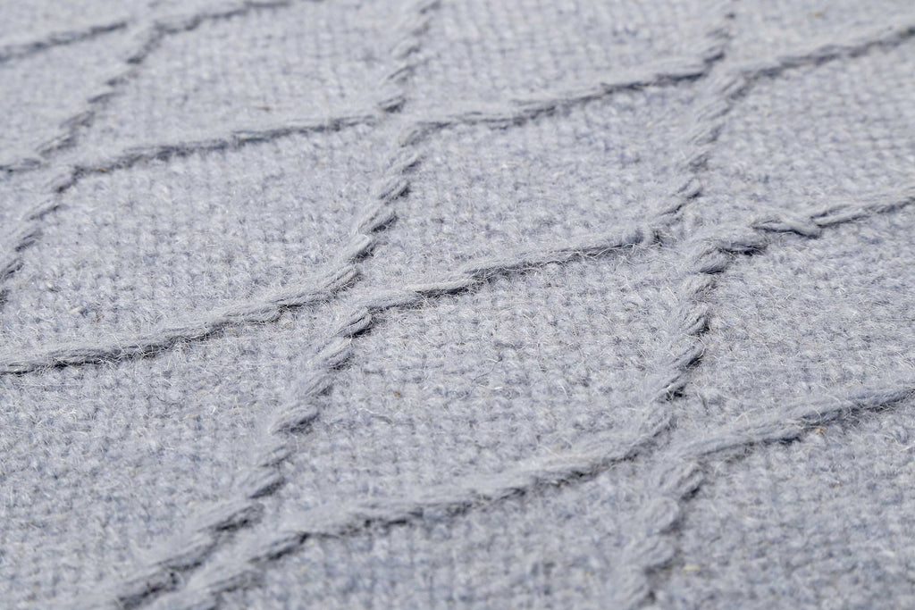 Esprit Kelim Teppich Hellblau aus Wolle "Lotte"