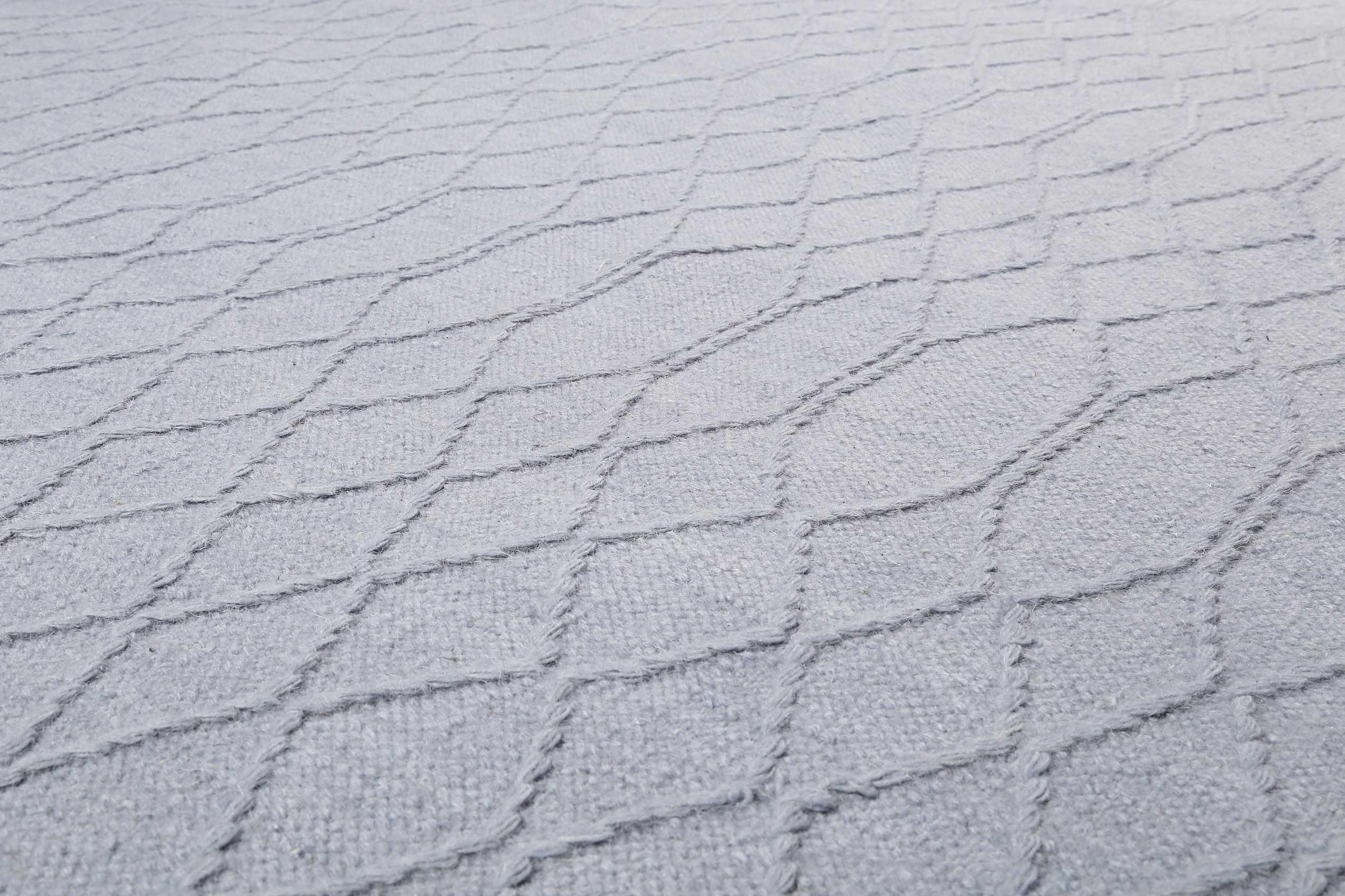 Esprit Kelim Teppich Hellblau aus Wolle "Lotte"
