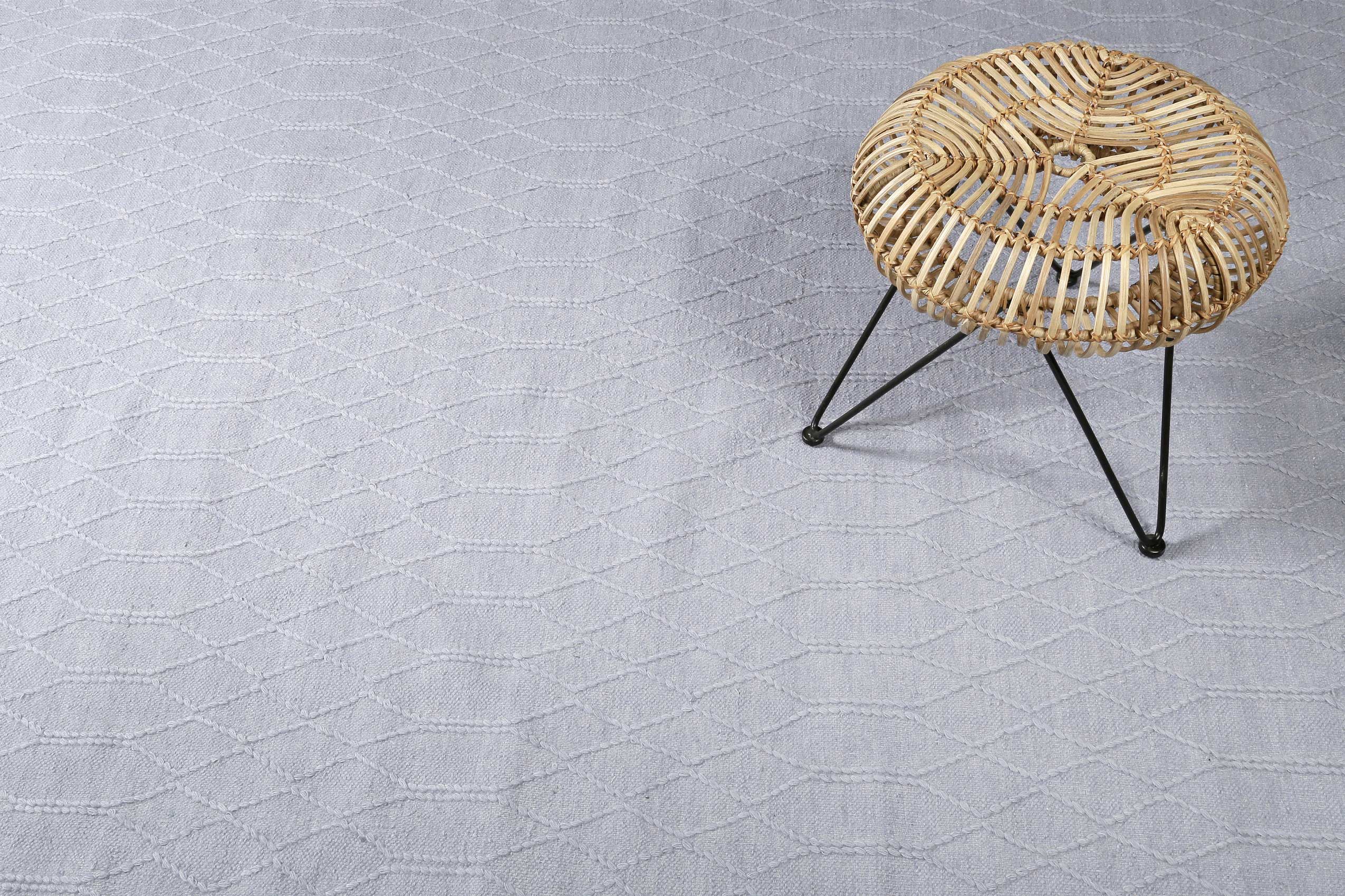 Esprit Kelim Teppich Hellblau aus Wolle "Lotte"