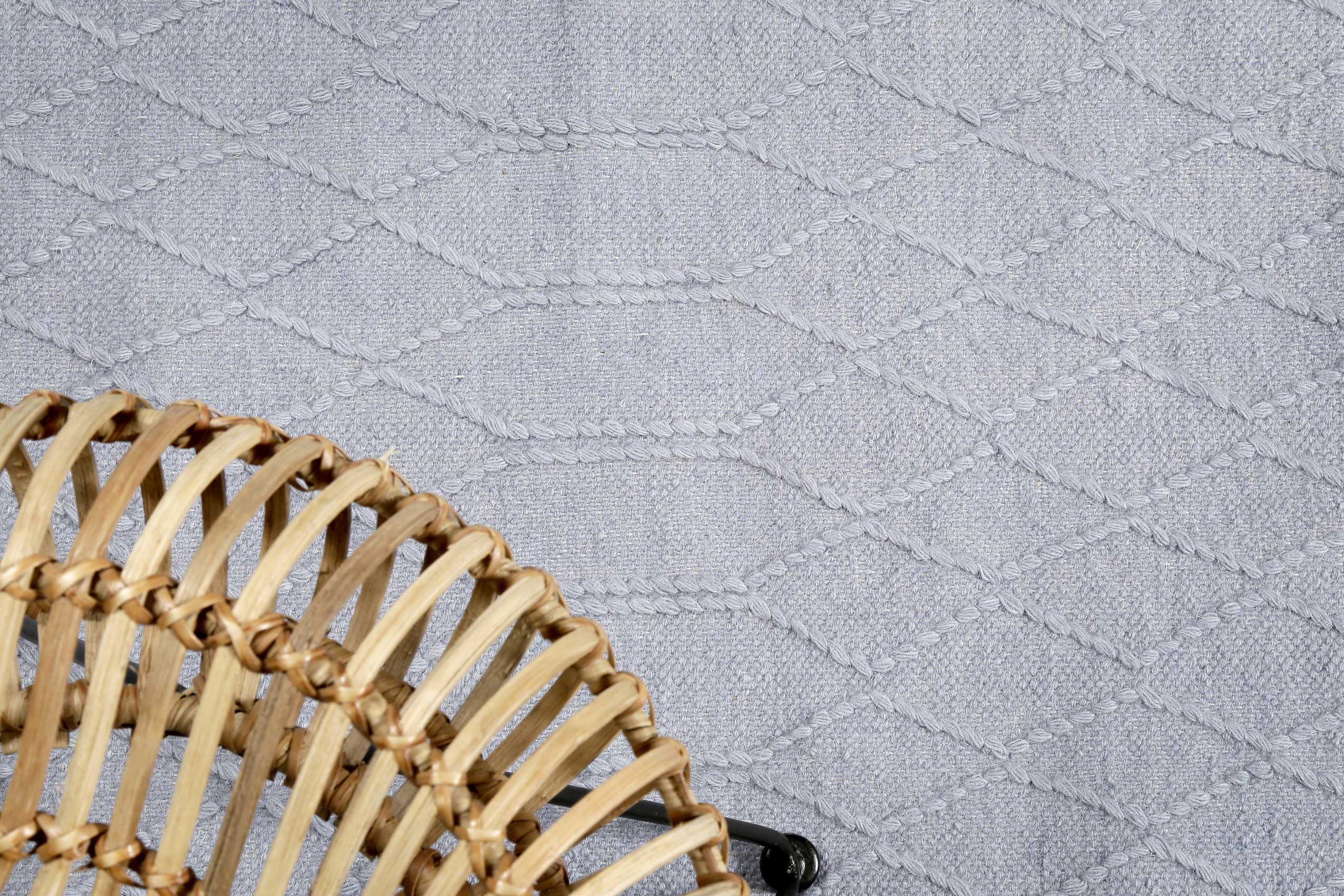 Esprit Kelim Teppich Hellblau aus Wolle "Lotte"