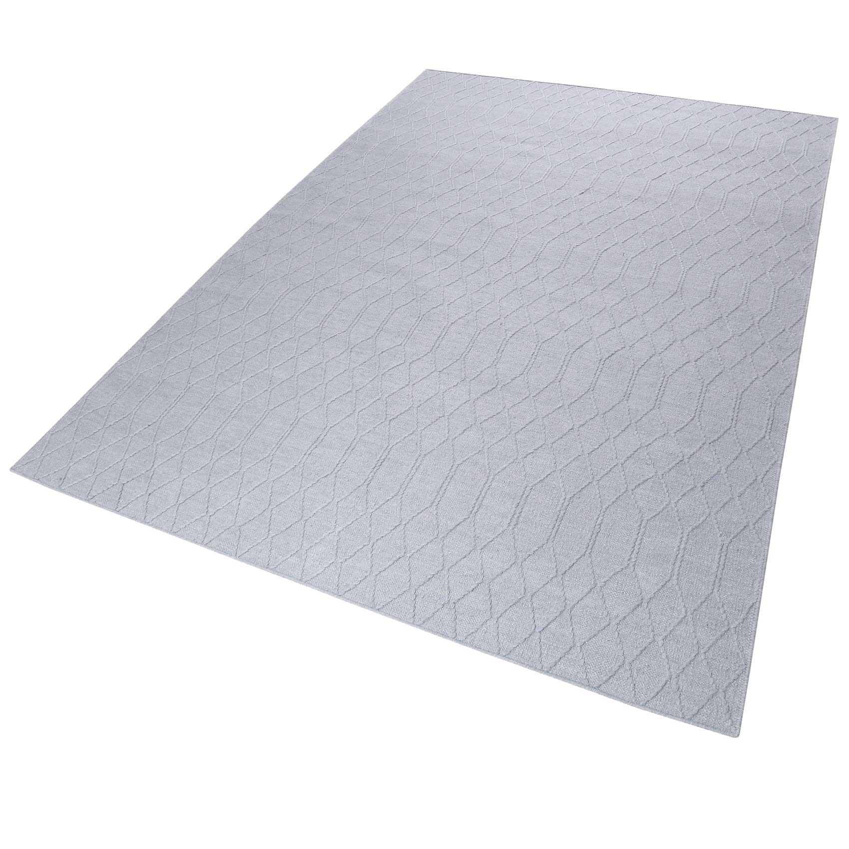 Esprit Kelim Teppich Hellblau aus Wolle "Lotte"
