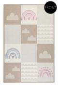 Esprit Kinder-Wendeteppich Beige "Lovely Rainbow"