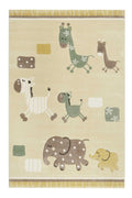 Esprit Kinderteppich Beige Gelb meliert "Lucky Zoo 2.0"