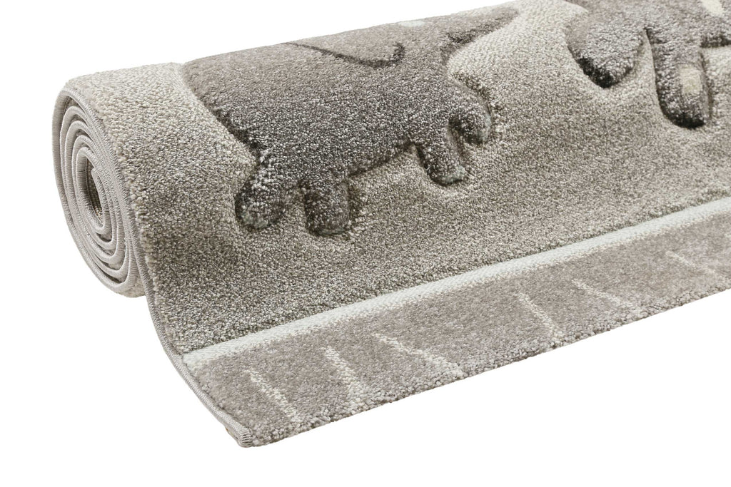Esprit Kinderteppich Grau meliert "Lucky Zoo 2.0"