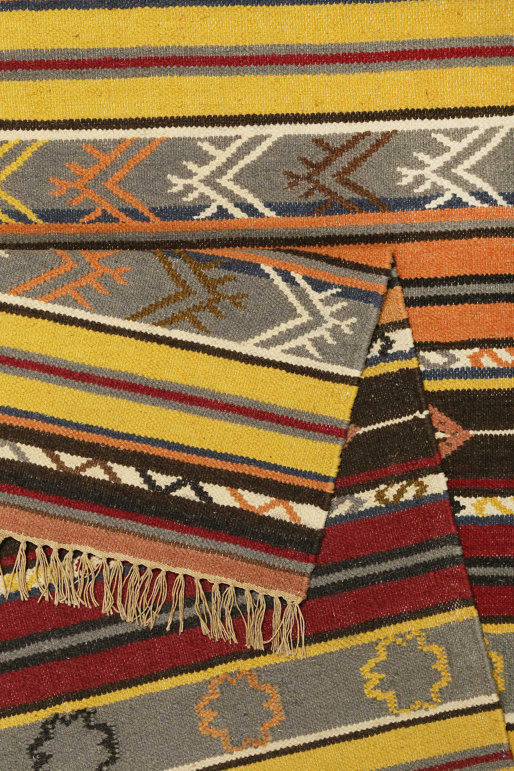 Esprit Kelim Teppich Bunt aus Wolle "Mahal"
