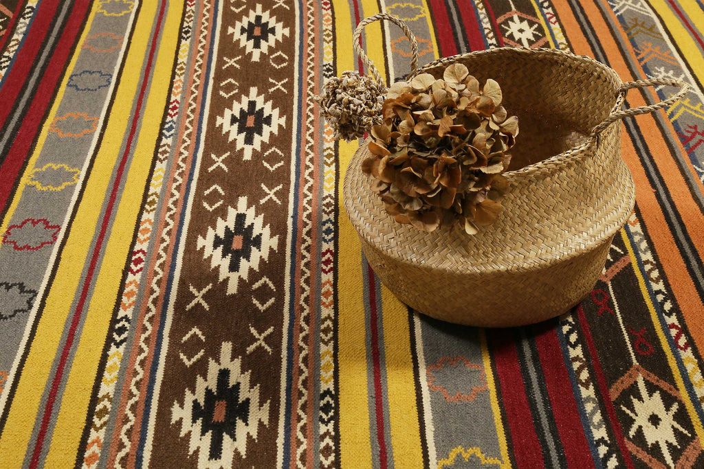 Esprit Kelim Teppich Bunt aus Wolle "Mahal"